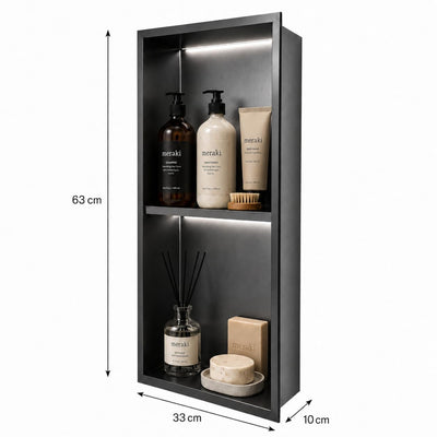 Hornacina Ducha MEDIMEX Marshall HOR006 Black Gun Metal 33x63