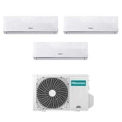 Hisense - Aire Acondicionado Trial Split New Comfort | 9 000 + 9 000 + 12 000 BTU, Inverter, A++, Modelo 3AMW58U4SZD1