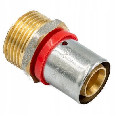 Accesorio de prensado para tubo multicapa PEX perfil U - Adaptador con rosca exterior