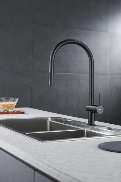 Grifo Cocina Extraíble IMEX Berna GCE026 Negro Mate