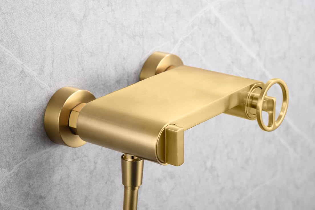 Kit de Ducha Monomando IMEX Olimpo BDC033-5OC Oro Cepillado