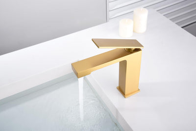 Grifo Lavabo IMEX Pisa BDP048-1OC Oro Cepillado