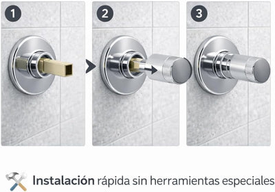 Mando Oculto con Plafón Galyon Negro o Cromo