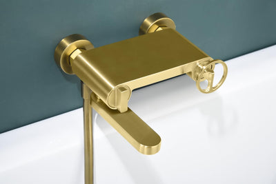 Grifo Monomando Ducha y Bañera IMEX OLIMPO BDC033-4OC Oro Cepillado