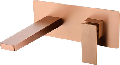 Grifo Lavabo Empotrado IMEX Pisa GLP048/ORC Oro Rosa Cepillado