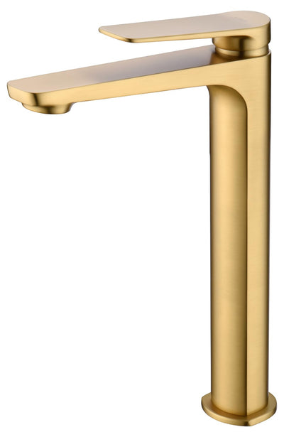 Grifo lavabo alto IMEX Nápoles BDN047-3OC oro cepillado PVD