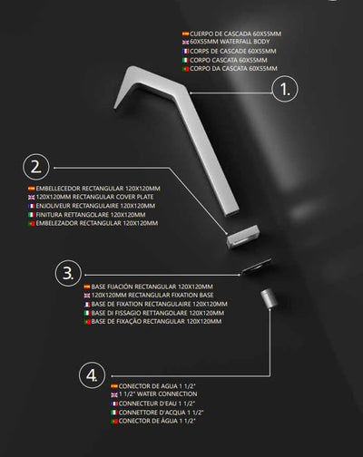 Cascada Piscina 6 cm IMEX NIÁGARA CPN001/AC Acero Inoxidable S.316
