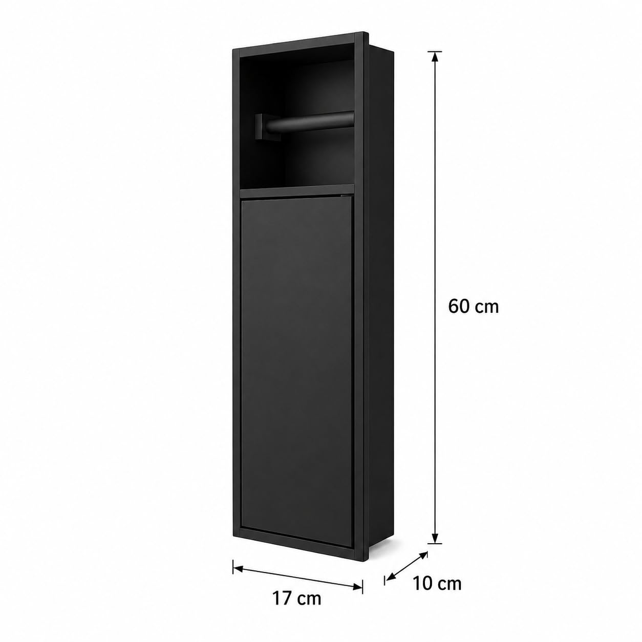 Hornacina Baño Medimex Egean HOR007 Negro Mate 17x60