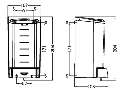 Dosificador de Jabón Gel Mediclinics Negro