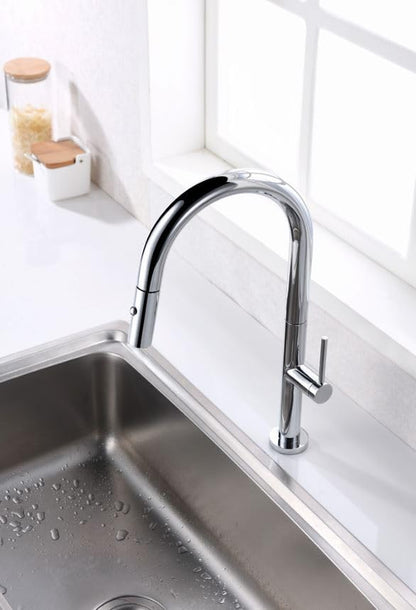 Imex - Grifo Monomando Extraíble para Cocina Samoa | Cromado, Latón de alta calidad, Difusor 2 funciones, Cartucho cerámico Ø25 mm