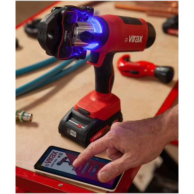 Prensa Electromecánica de Engarzado M2X con 2 Baterías y Pinza Madre Virax