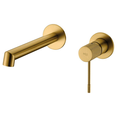 Grifo Lavabo Empotrado IMEX Line GLD038/OC Oro Cepillado