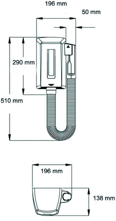 Secador de Cabello de Pared Mediclinics Smart
