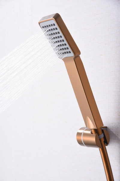 Grifo Monomando de Ducha IMEX PISA BDP048-5ORC Oro Rosa Cepillado