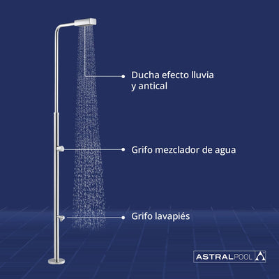 Columna Ducha Exterior ASTRALPOOL Angel 52718 Acero Inoxidable