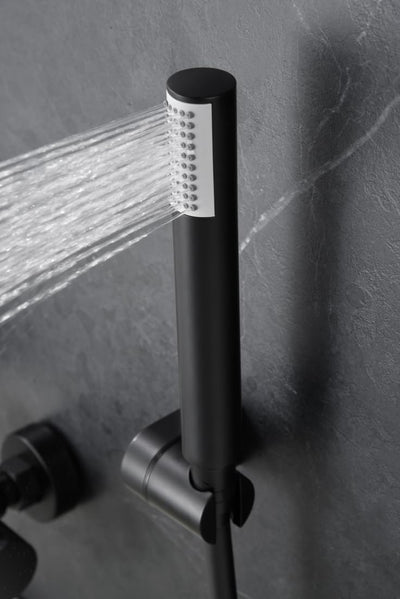 Grifo Baño Ducha IMEX Génova BTG053-4NG Negro Mate