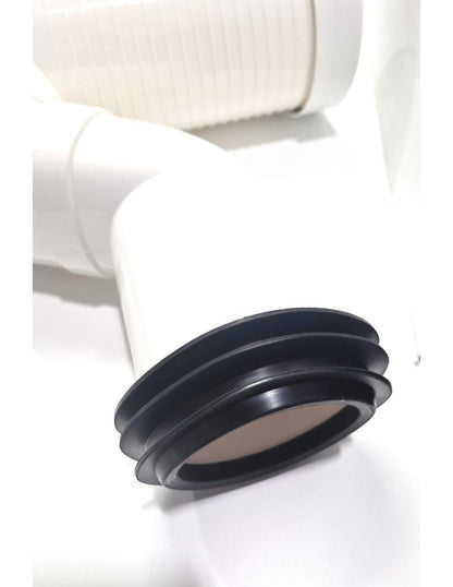 Manguito WC Acodado Recortable Dist. a Pared 21cm
