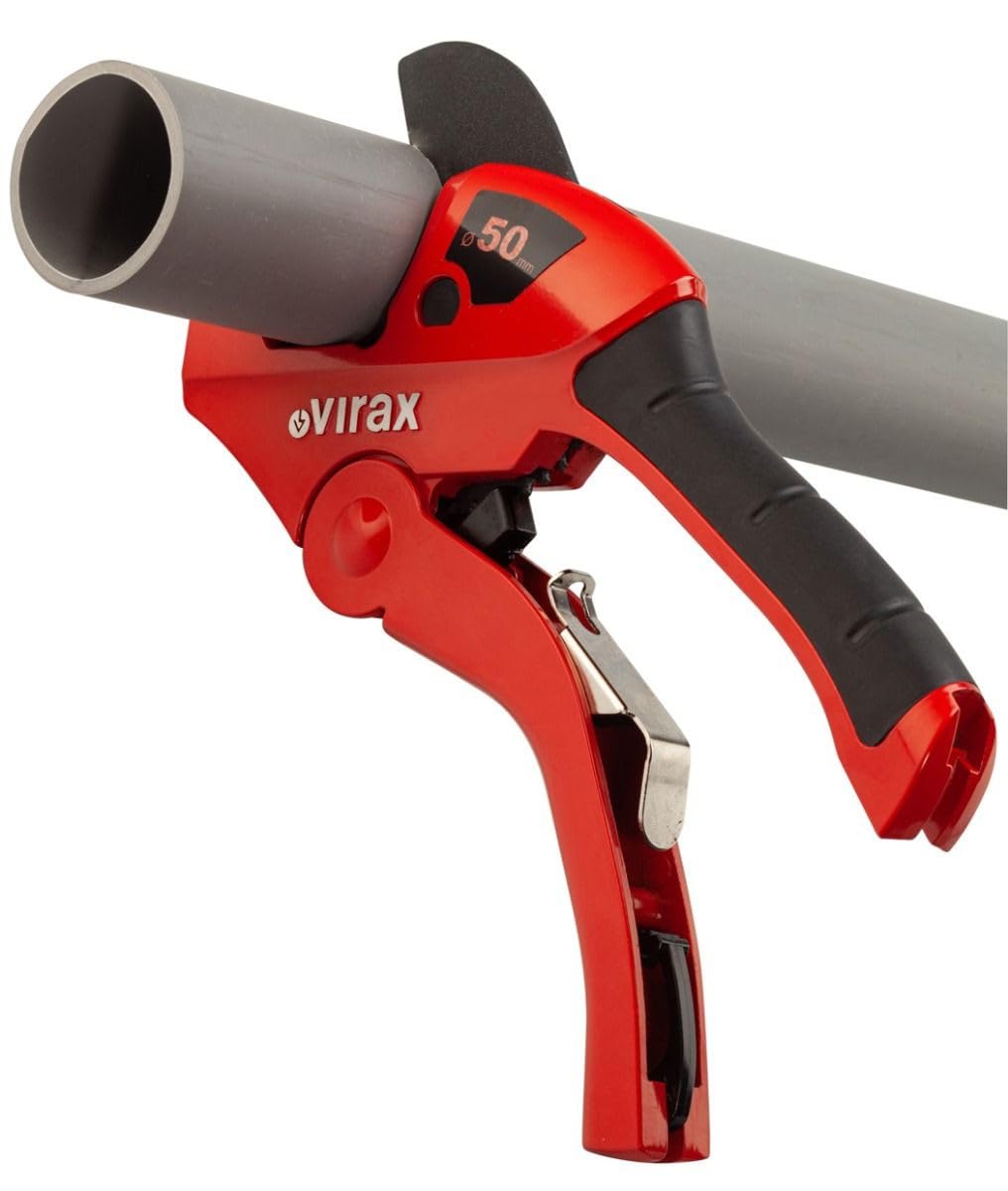 VIRAX InstrumenteNrw PC 50 - Tijeras para tubos de plástico y compuestos de hasta 50 mm, incluye fibra