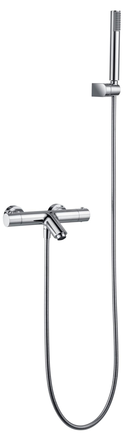 Imex - Grifería Termostática para Baño/Ducha Monza | Cromado, Soporte ABS, Flexo PVC 1,8 m, Cartucho Autolimpiante TURN CLEAN SYSTEM