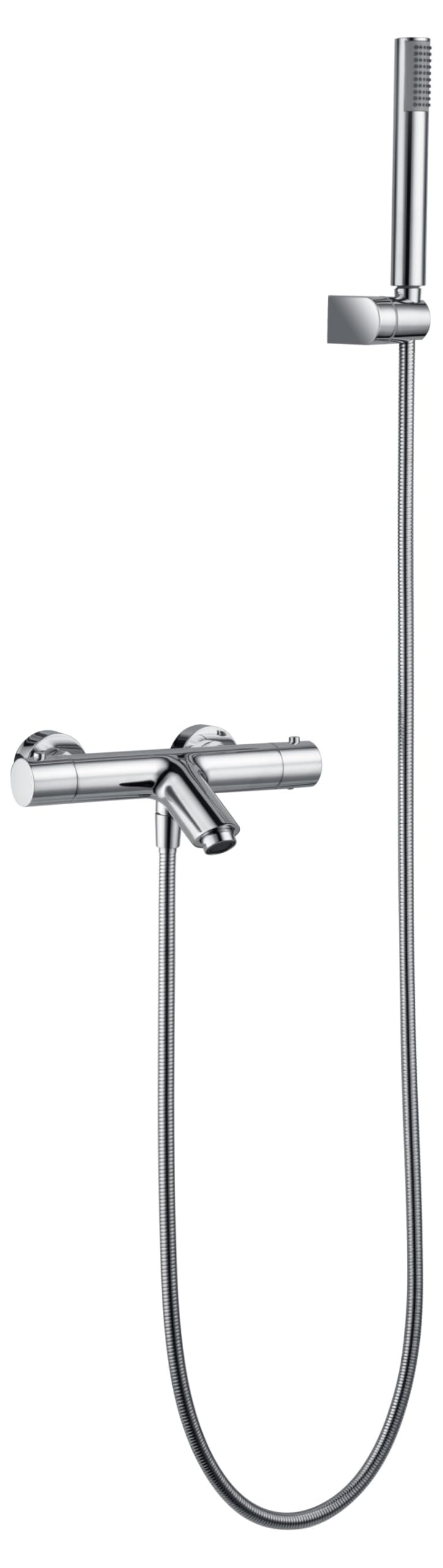 Imex - Grifería Termostática para Baño/Ducha Monza | Cromado, Soporte ABS, Flexo PVC 1,8 m, Cartucho Autolimpiante TURN CLEAN SYSTEM