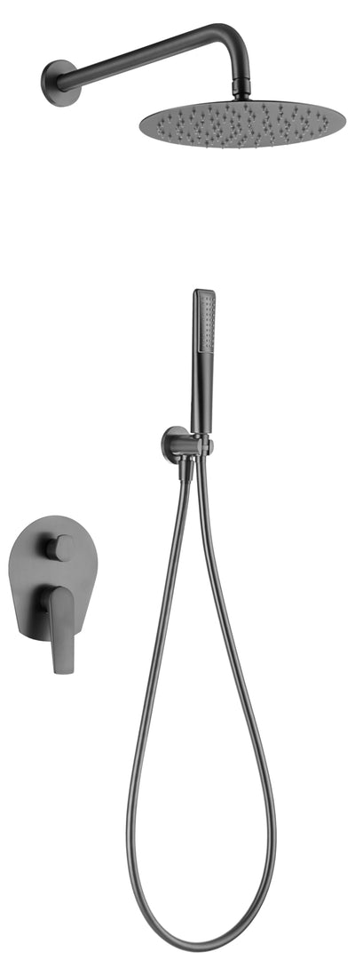 Conjunto Ducha Empotrado IMEX Delos GPD055BGM Black Gun Metal