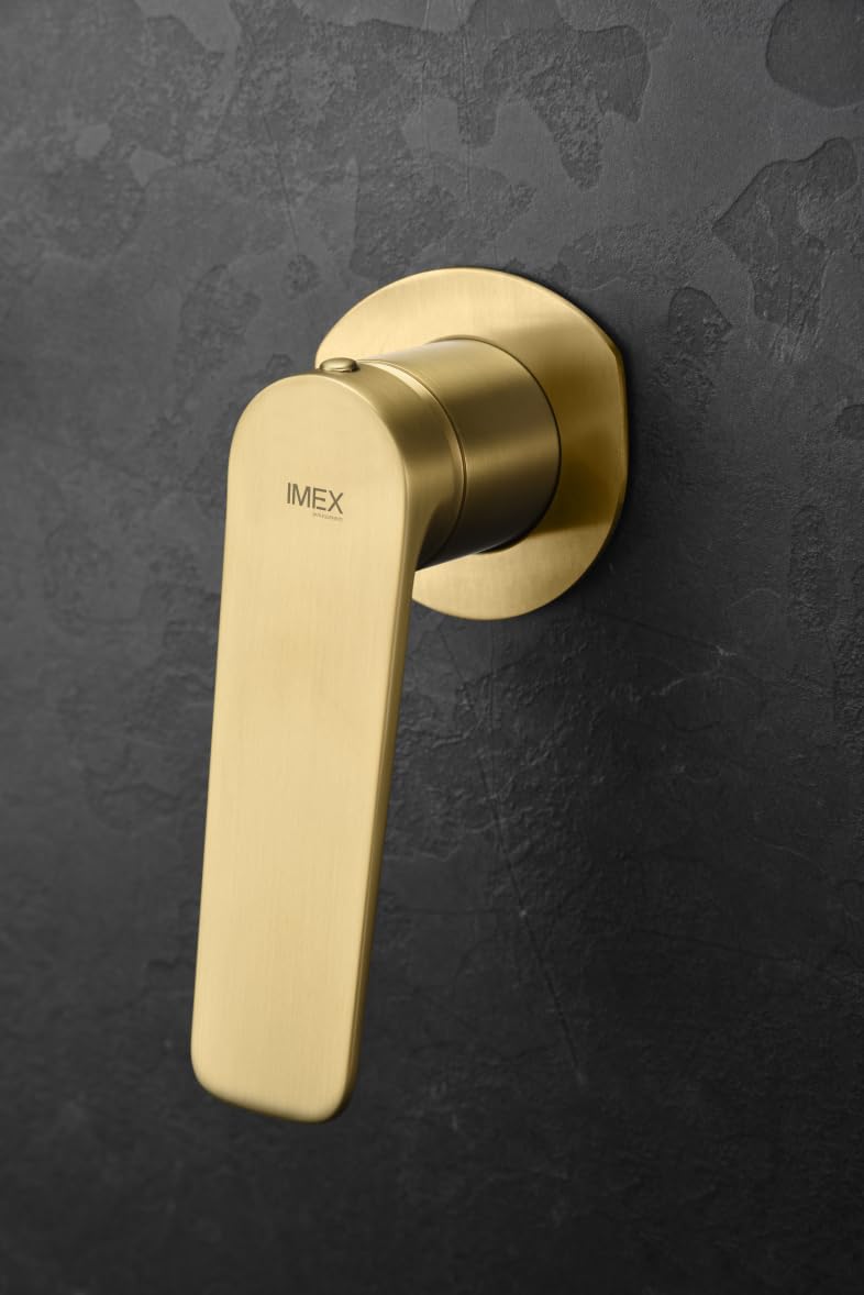 Grifo Lavabo Empotrado IMEX Nápoles Oro Cepillado PVD Monomando