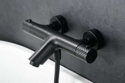 Grifo Baño Ducha IMEX Génova BTG053-4NG Negro Mate