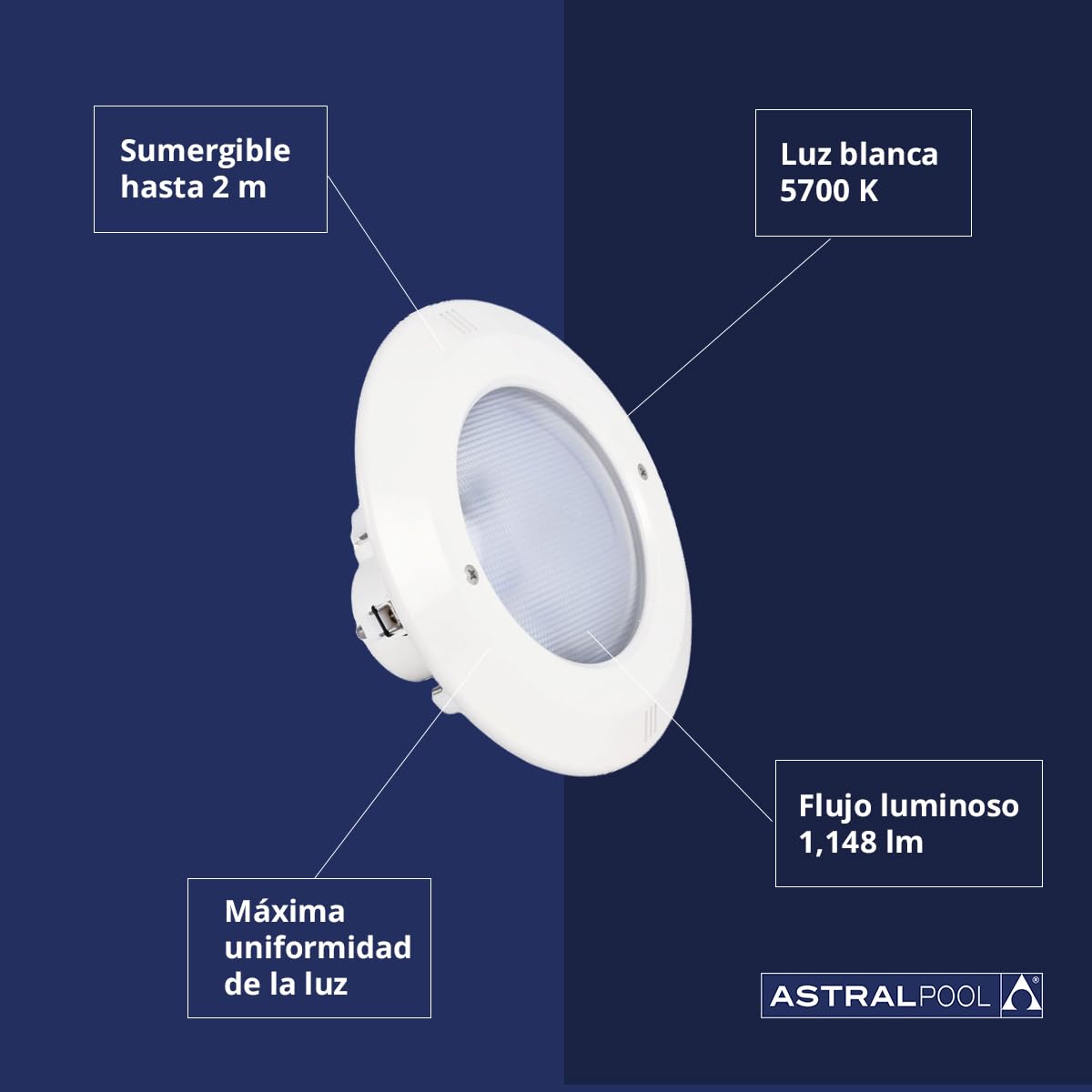 Luz Piscina Astralpool Lumiplus Essential PAR56 70870 Blanco