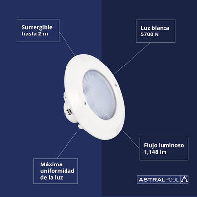 Luz Piscina Astralpool Lumiplus Essential PAR56 70870 Blanco