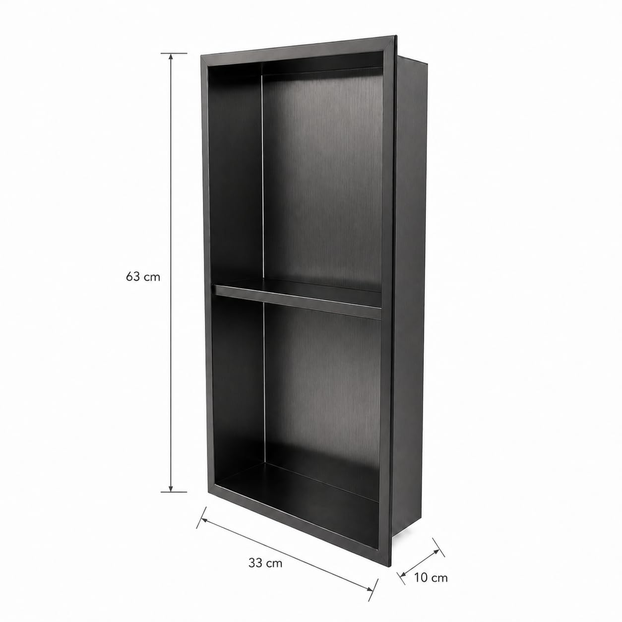 Hornacina Ducha MEDIMEX Artic HOR003 Black Gun Metal 33x63