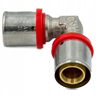 Accesorio de prensado para tubería multicapa PEX perfil U - Codo, pieza de conexión