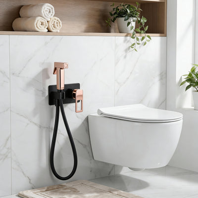 Grifo Bidé Empotrado IMEX Suecia Negro Oro Rosa