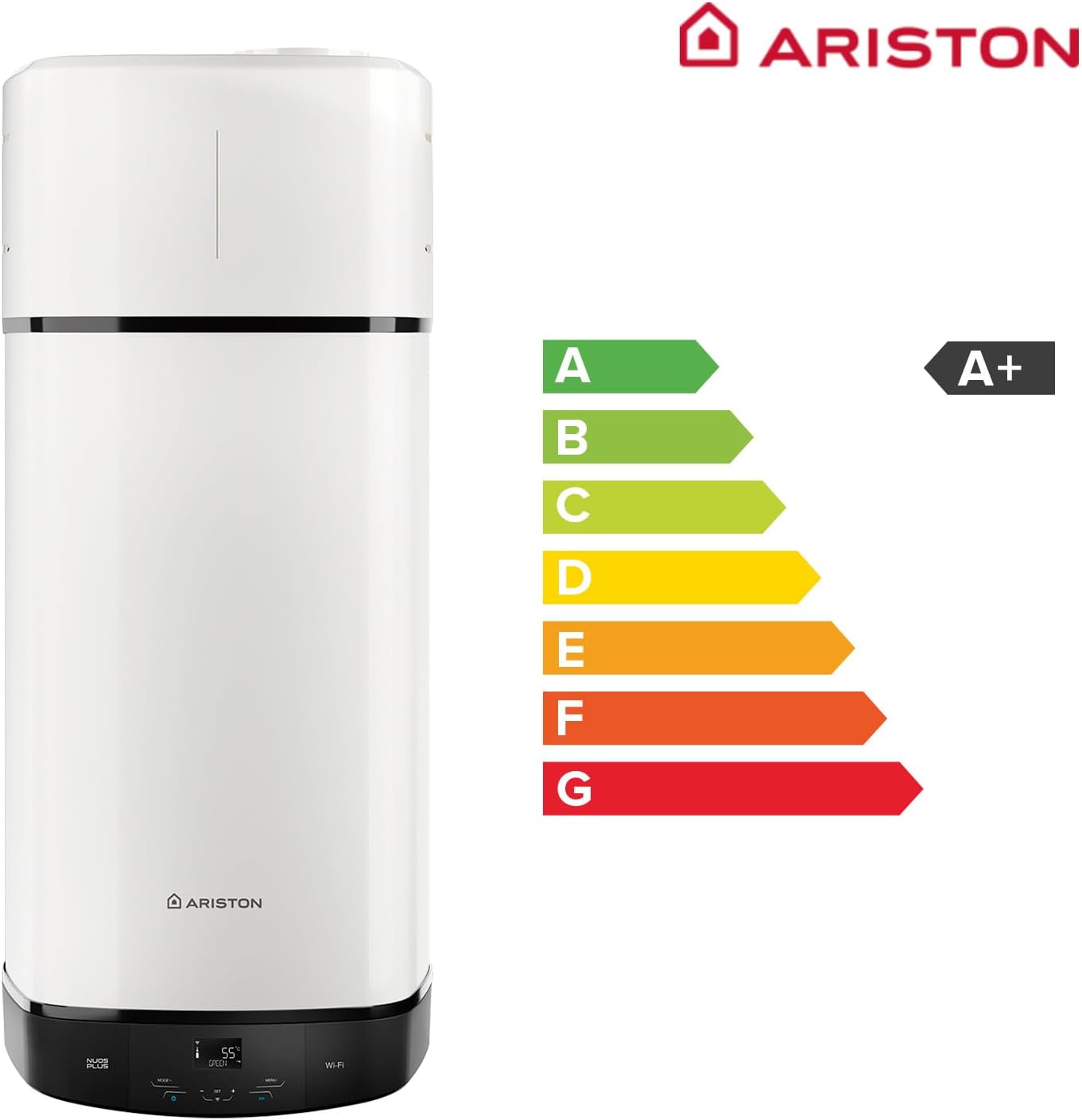 Termo Aerotermia Ariston Nuos Plus S2 WiFi 150 L | Bajo Consumo, Control App, A+