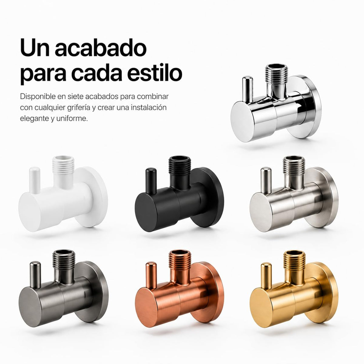 GME Llaves de Escuadra Pack de 2 para Cortar el Agua en Baño y Cocina