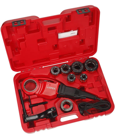 Terraja Eléctrica Phenix III 230V Virax | BSPT 1/2″–2″ (6 Cabezales)