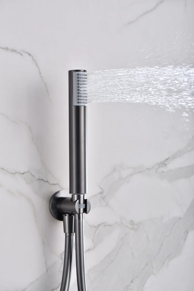 Conjunto Ducha Empotrado IMEX Monza GPM039BGM Black Gun Metal