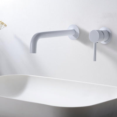 Grifo Lavabo Empotrado IMEX Etna GLT023/BL Blanco Mate