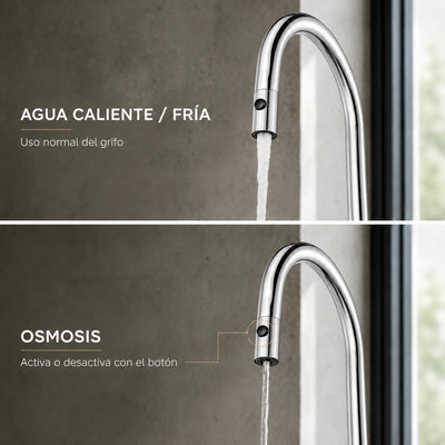 Grifo Cocina Extraíble IMEX Lazio GOS006 Cromo