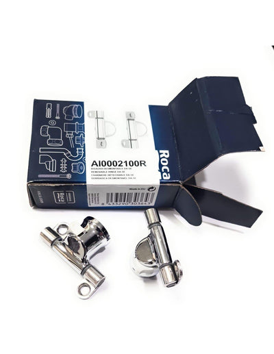 Bisagras de Asiento Roca Dama Senso y Giralda | Kit Desmontable Cromado