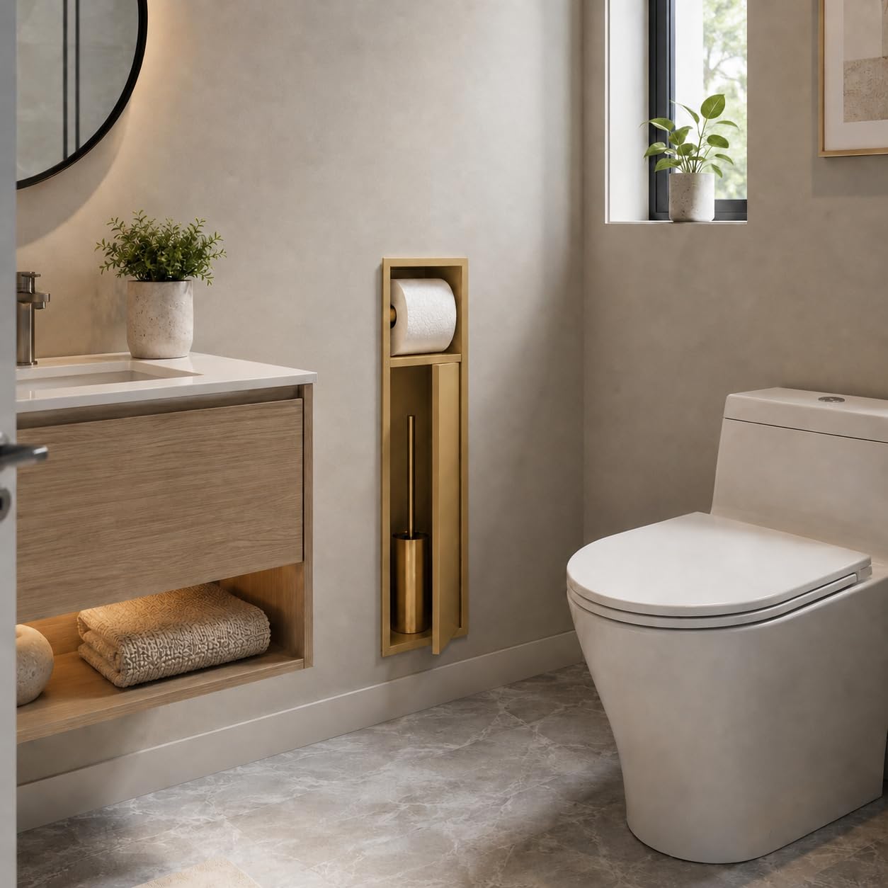 Hornacina Baño Medimex Egean HOR007 Oro Cepillado