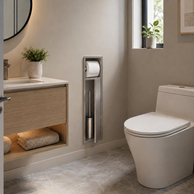 Hornacina Baño Medimex Egean HOR007 Níquel Cepillado 17x60