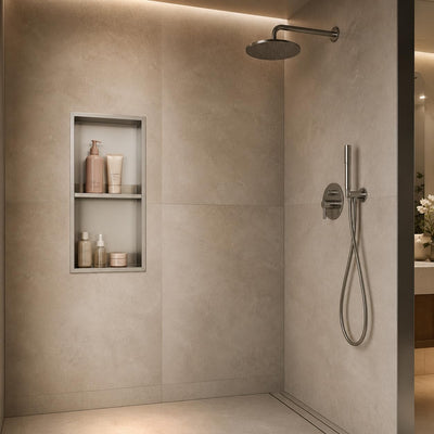 Hornacina Ducha MEDIMEX Artic HOR003 Níquel Cepillado 33x63