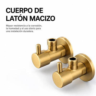 GME Llaves de Escuadra Pack de 2 para Cortar el Agua en Baño y Cocina