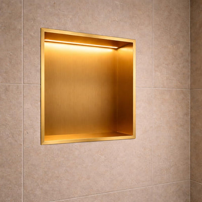 Hornacina Ducha MEDIMEX HOR004 Oro Cepillado 33x33