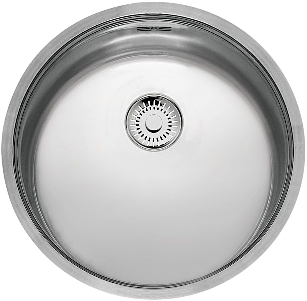 Reginox L18 390 Comfort piscinas redondas de acero inoxidable fregadero ras/montaje bajo la encimera/Plano empotrable – Recorte de dimensiones placa (Diámetro): 420 mm/fregadero Acero Inoxidable