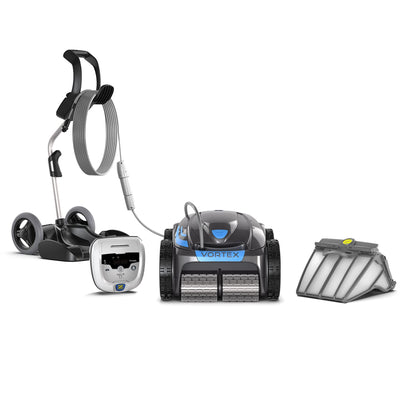 Zodiac Vortex 4WD OV 5480 iQ | Robot Limpiafondos para Piscinas hasta 12x6 m, Limpia Fondo, Paredes y Línea de Agua, App, Lift System y Carro Incluido