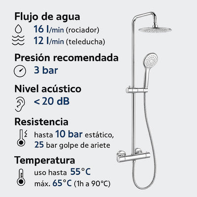 Columna Ducha Ramon Soler Monotech RP240 Cromo