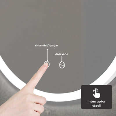 Espejo Baño IMEX Tokio TOKY022/90OC Oro Cepillado