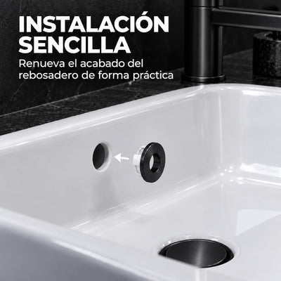 Embellecedor para Rebosadero de Lavabo IMEX ERL001 6 Acabados
