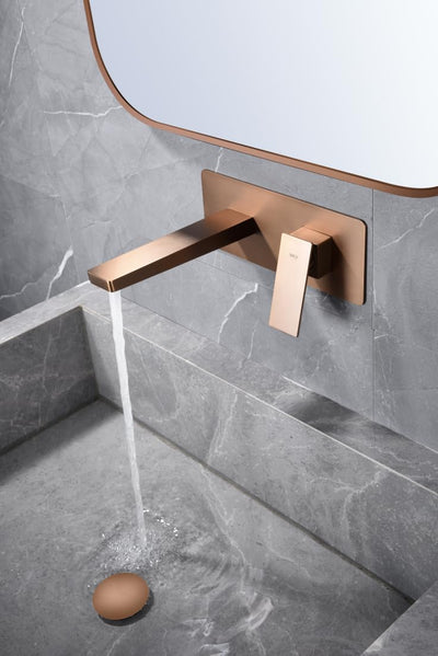 Grifo Lavabo Empotrado IMEX Pisa GLP048/ORC Oro Rosa Cepillado